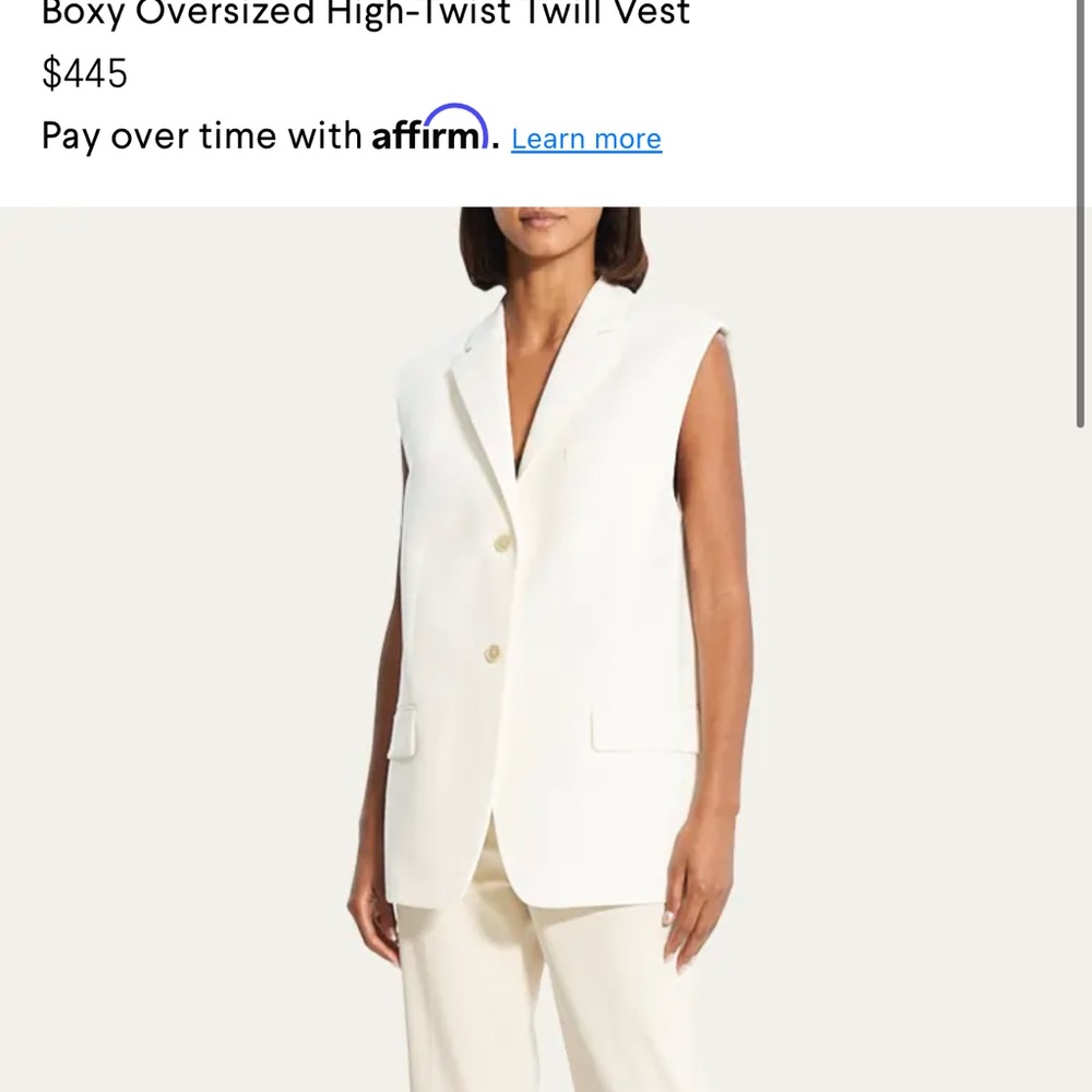 Theory Boxy oversized vest in light purple